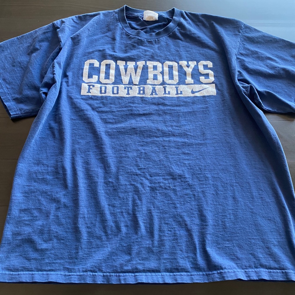 Vintage 90s Nike Shirt Mens XL Dallas Cowboys Football NFL Pro Line T-Shirt Blue